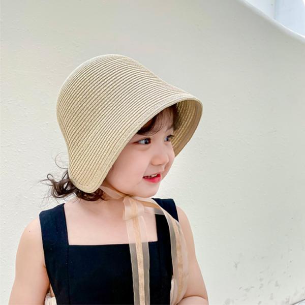 봉오리 버킷햇 모자 / 여성 여자 아동 아이 여름 가을 봄 밀짚모자 왕골모자 라피아 햇 벙거지 보넷 모자 이미지