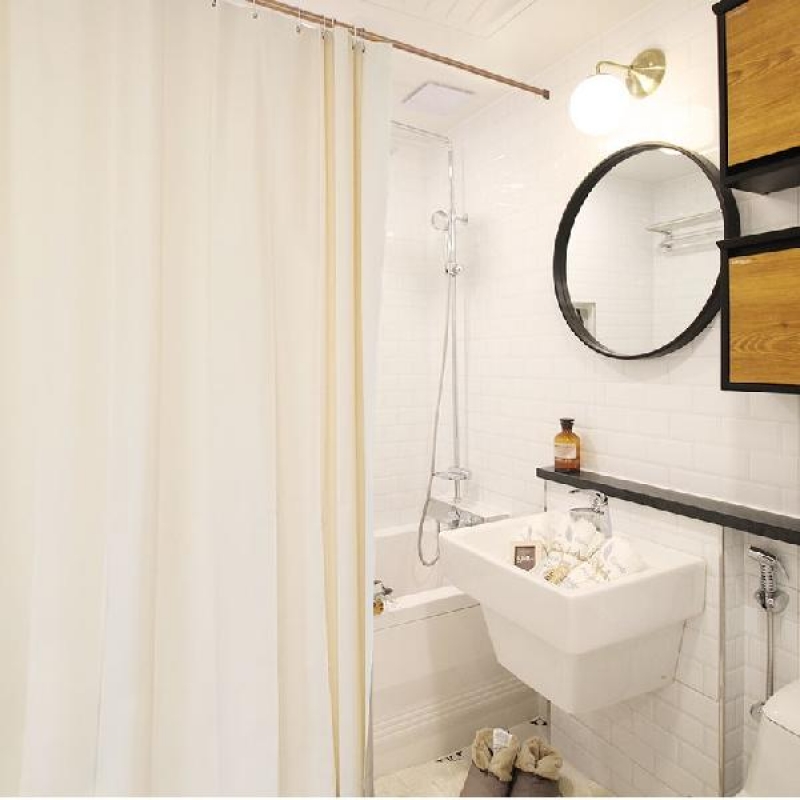 반투명 화장실 욕실 방수 샤워 커튼 커텐 가림막 대 이미지
