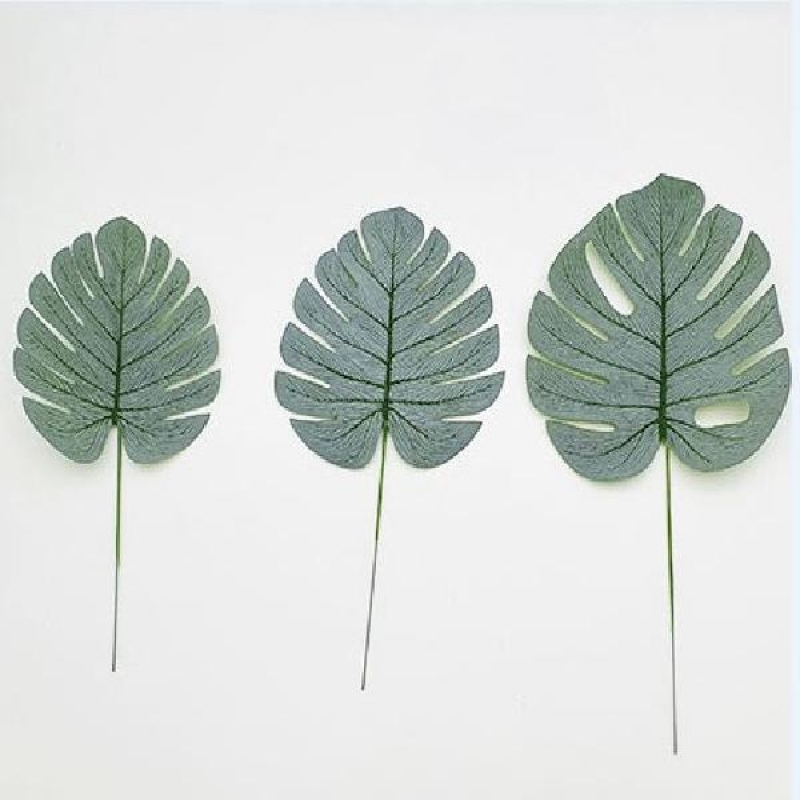 몬스테라 나뭇잎 조화 인조 식물 잎사귀 장식 세트B 이미지