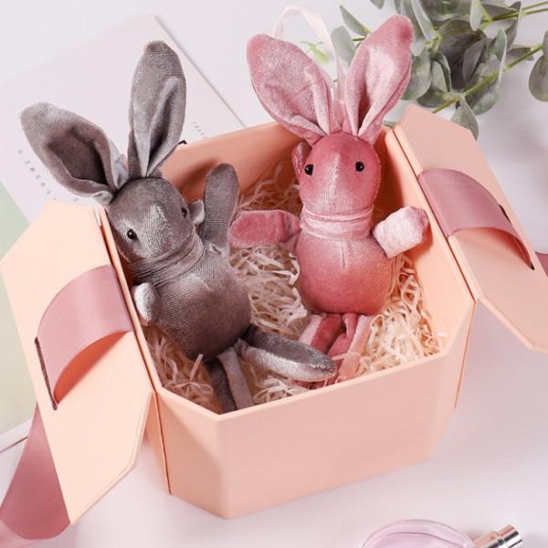 벨벳 토끼 인형 키링 가방 악세서리 꽃다발 발렌타인 선물 이미지