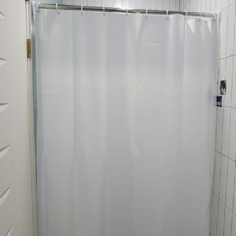 반투명 방수 샤워 목욕 커튼 가림막 화이트 150x180 이미지