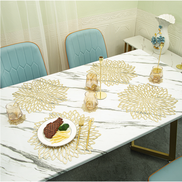 프렌치풍 꽃모양 테이블 플레이팅 데코 매트 식탁보 이미지