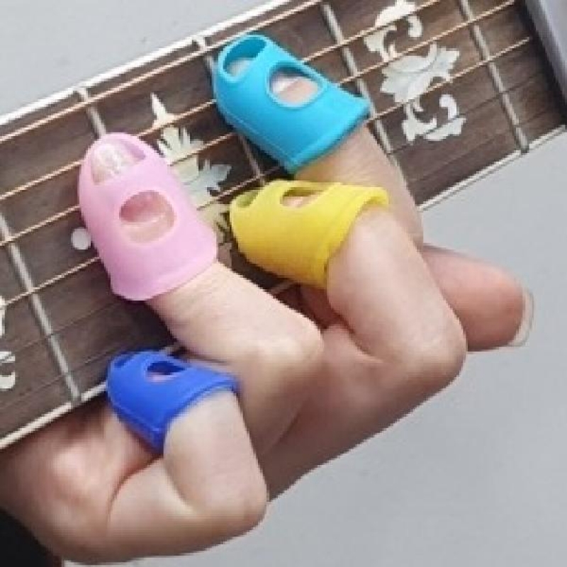 기타 연습 손가락 보호 실리콘 골무 핑거 팁 팁스  XS 이미지
