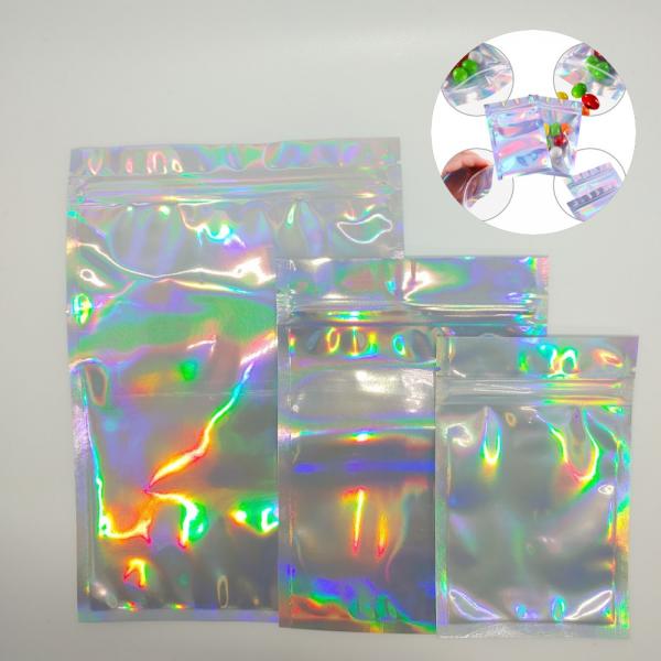 홀로그램 반짝 선물용 소분 지퍼백 14x20cm L사이즈 이미지